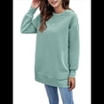 thumbnail image 1 of Sudaderas para Mujer, Sudaderas de Cuello Redondo de A , Suéteres Casuales Holgados, Conjuntos Cómodos de Otoño. Verde L, 1 of 9