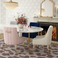 thumbnail image 4 of MEXIYA Irina Dining Chair Beige Easy Clean Velvet Upholstered Side Chair with Brushed Gold Leg, 4 of 7