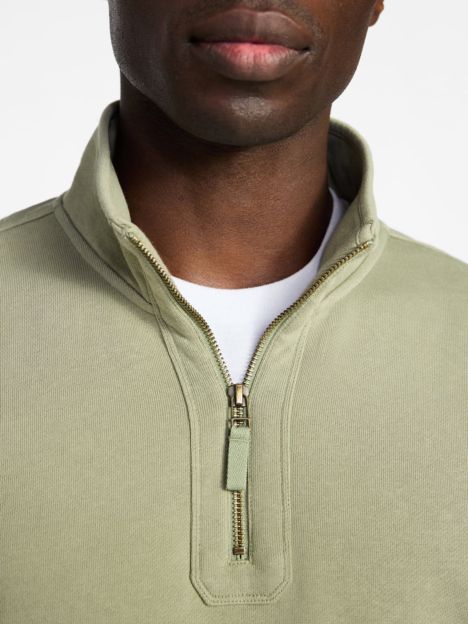 George Men's Washed Terry Quarter Zip Sweater, Sizes S-3XL