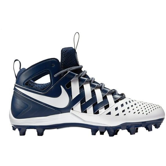 Nike Men's Huarache V Lax Mid Lacrosse Cleats - Midnight Navy/White - 12.0