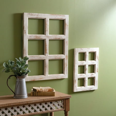 

Set of Two Whitewashed Window Frames