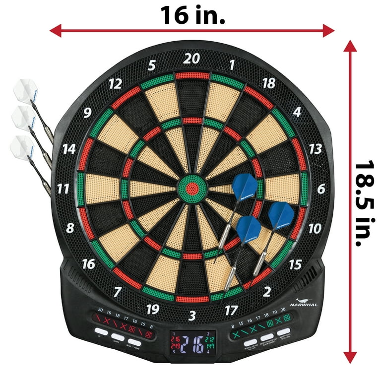 値下げ！Electric DARTS BOARD 18インチ Narwhal Diablo Electronic Dartboard Set with Cricket Scoring