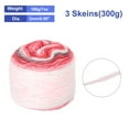 thumbnail image 2 of Unique Bargains Fil Dégradé pour Gâteau en Mélange de Coton Acrylique Laine Rouge Foncé, 300 g, Lot de 3, 2 of 8