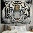 thumbnail image 2 of PRATYUS   White Tiger Tapestry Wall Hanging,Tiger Wall Art Tapestry Animal Tapestry Wall Hanging,Tiger Tapestry for Bedroom Kids Room Wall Decor 50x40inch, 2 of 6