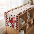 thumbnail image 6 of Table Runners 90 Inches Long Dress Scarves, Valentines Day Farmhouse Coffee/Dining/Kitchen Table Runner for Living Room, Country Gnomes Love Rose Black White Plaid 13x90 Inch, 6 of 9