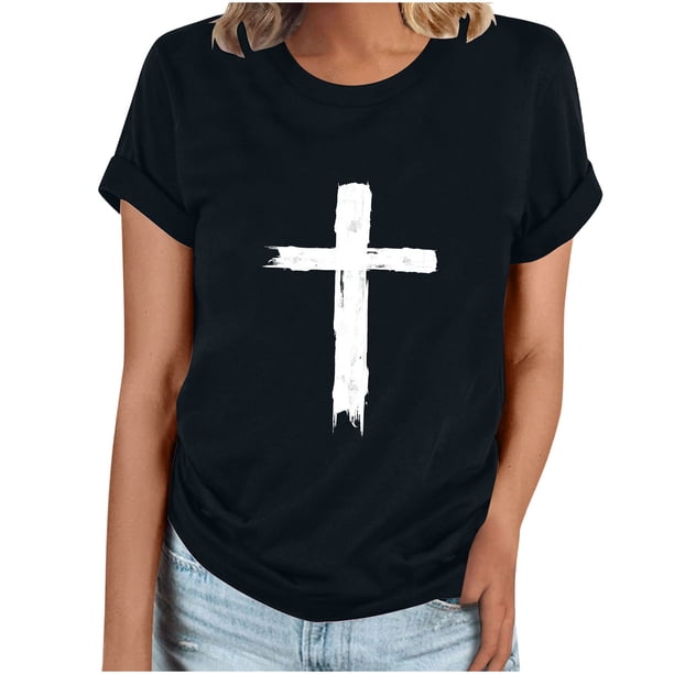 Camiseta Casual de Manga Corta de Cuello Redondo Impresa para las Mujeres, 95% Poliéster 5% Spandex Vintage Top Ligero para Diario, Fiesta Y Primavera Verano