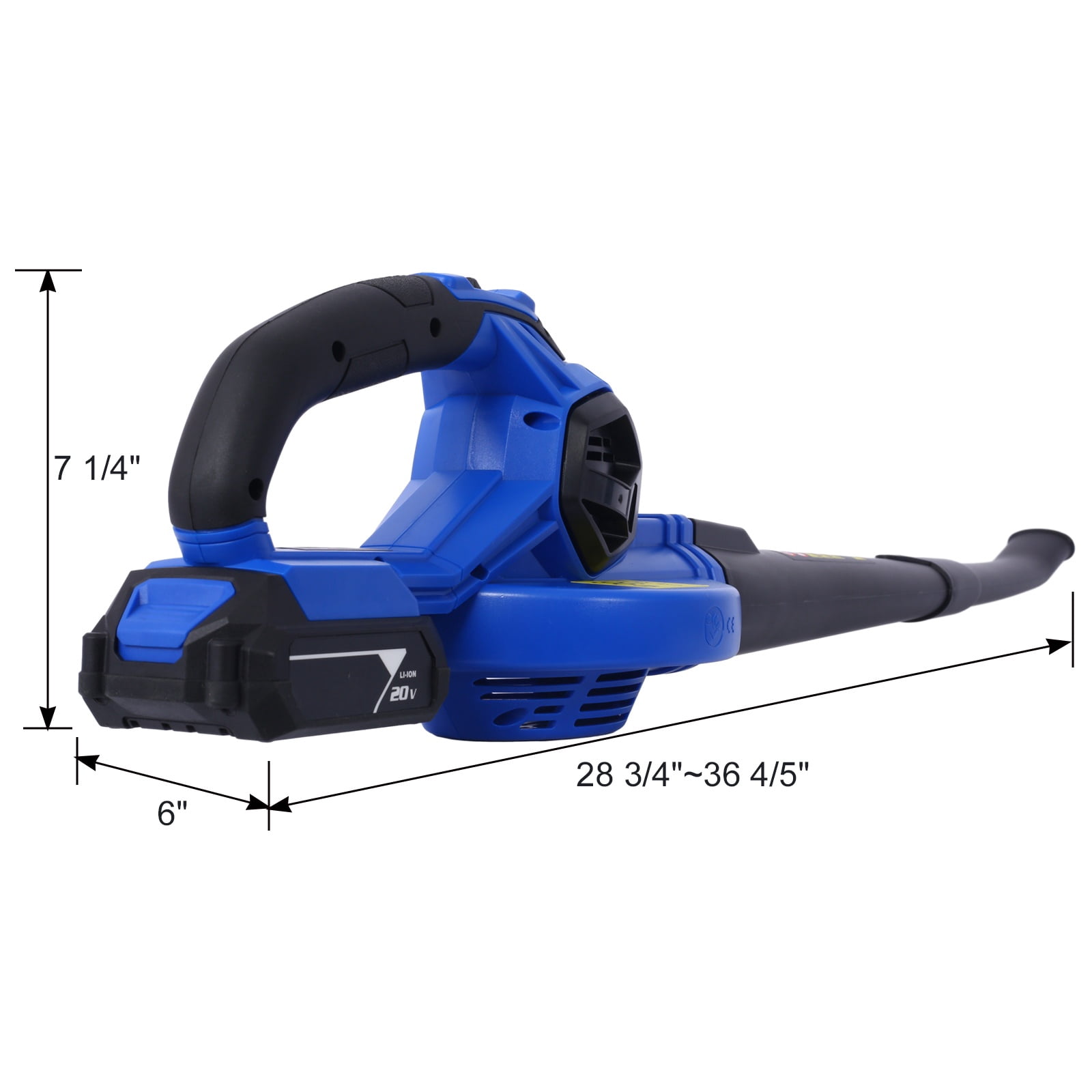 20V Cordless Leaf Blower with Battery & Charger – 2-Speed Electric Blower for Leaves, Lawn, Patio, and Snow