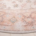 thumbnail image 3 of SAFAVIEH Arizona Melvin Medallion Machine Washable Area Rug, Rust/Beige, 6' x 6' Round, 3 of 10