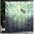 thumbnail image 4 of Ambesonne Fantasy Shower Curtain, Underwater World Art, 69"Wx84"L, Green, 4 of 5