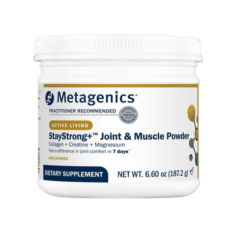 Metagenics StayStrong+ Joint & Muscle Powder - Collagen & Creatine Monohydrate Blend - Joint Comfort, Muscle Strength & Mobility Support - Vitamin D & Magnesium - Powdered Drink Mix - 30 Servings