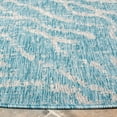 thumbnail image 3 of SAFAVIEH Courtyard Ruth Abstract Indoor/Outdoor Area Rug, Aqua/Grey, 6'7" x 6'7" Round, 3 of 8