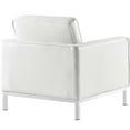 thumbnail image 4 of Modway Loft Leather Accent Chair in White, 4 of 4