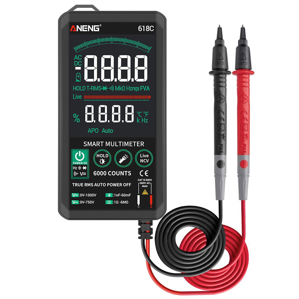 ANENG 618C Voltage Meter LCD Digital Multimeter AC/DC Volt Resistance Tester 