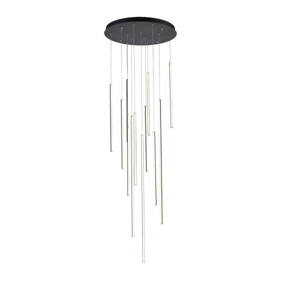 MP14924-BK-Kuzco Lighting-Chute - 135W LED Pendant-39.38 Inches Tall and 23.63 Inches Wide-Black Finish