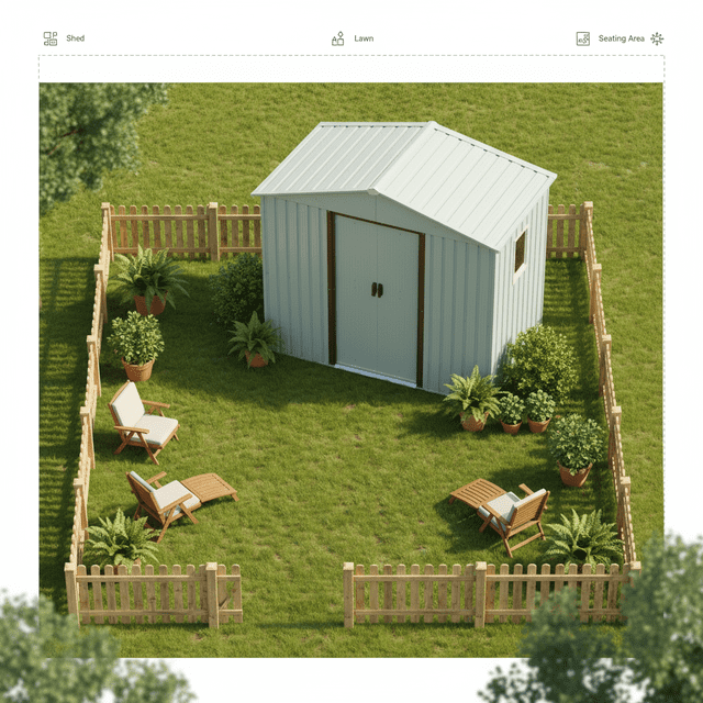 Robust 8ft x 4ft White Metal Storage Shed With Window And Foundation Kit