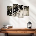 thumbnail image 2 of Elephant Stock Clarinet Wall Art - Horizontal Multi Panel Canvas - Living Room Wall Decor - Music Multi Panel - Beige And Black Decor - 24" x 14", 2 of 4