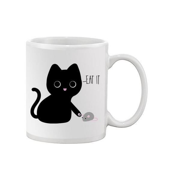 Eat It. Kitten W Mouse Mug - Smartprints Designs,