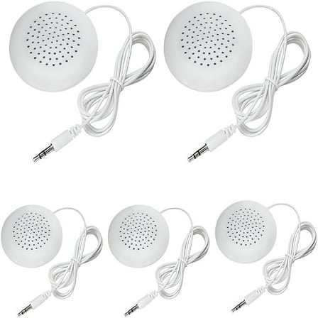 GJX 5pcs Pillow Speaker, 3.5mm Mini Stereo Speaker for MP3 Phone Portable CD