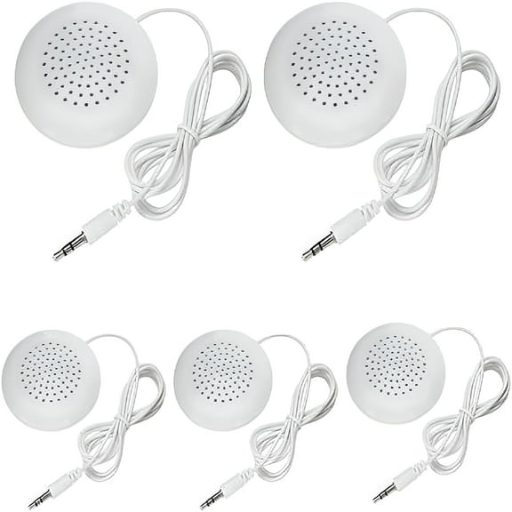 GJX 5pcs Pillow Speaker, 3.5mm Mini Stereo Speaker for MP3 Phone Portable CD