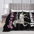 thumbnail image 2 of Girl Loves Horses Blanket Soft Blankets and Throws Flannel Cozy Lightweight Quilt Gift Perfect for Bed Sofa Couch-40 x30 Extra Small for Pets, 2 of 6