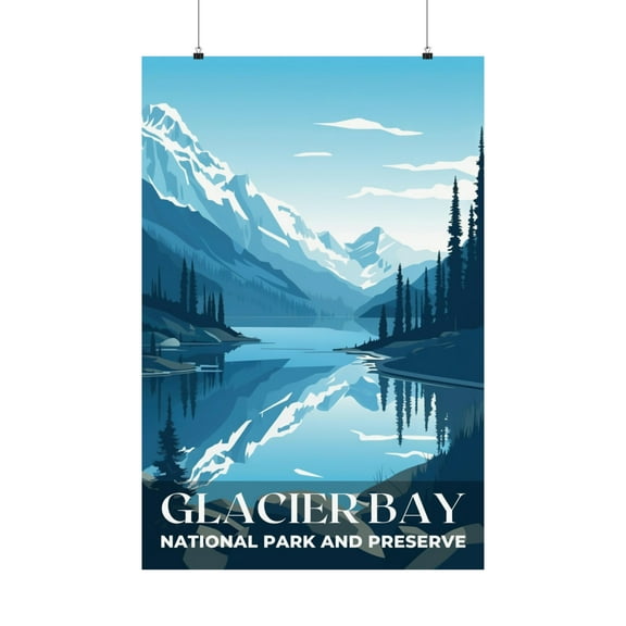 ELNEIT - Glacier Bay National Park Poster, Unframed Matte Paper, S01
