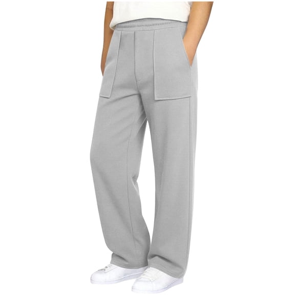Cethrio Boys Sweatpants Size 14-16, Casual Straight Leg Elastic Waist Spring Summer Athletic Pants Dark Gray