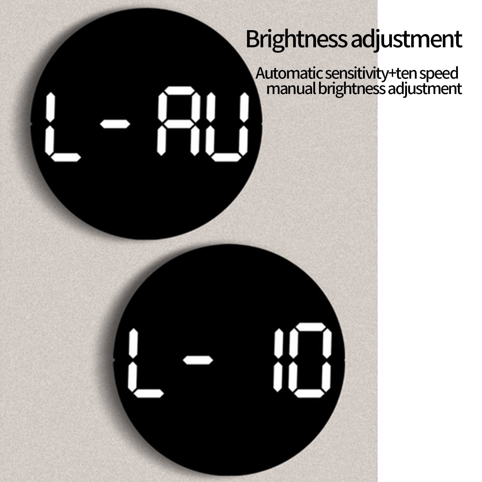 Large Digital Wall Clock with Seconds, Alarm Countdown Timer, Big LED Display, Color, DST, Temperature, Mounted for Bedroom Living Room Office Classroom Gym, Xmas Birthday Gift