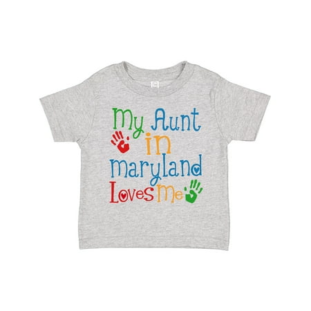 

Inktastic My Aunt in Maryland Loves Me Gift Toddler Boy or Toddler Girl T-Shirt