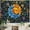 NO.00067, variant on Gojian Yellow Sun and Moon Tapestry Vintage Indie Boho Tapestry Wall Hanging with Sunflowers Butterfly Moth Constellation Aesthetic Wall Tapestries for Bedroom Dorm Living Room