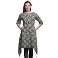 thumbnail image 1 of Bimba Gray Damask Floral Printed Tops For Women Asymmetric Kurti Summer Dress For Girls XX-Large, 1 of 6