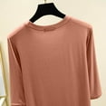 thumbnail image 4 of Maean Women 3/4 Sleeve Shirts Soft Comfortable Basic Crew Neck Pullover Top Loungewear Pajamas Tee, 4 of 6