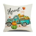 thumbnail image 6 of SDJMa Autumn Pumpkin Fall Decorative Throw Pillow Covers 18 x 18 Inch ,Cotton Blend Square Farmhouse Pillowcases Cushion Cover for Car Bed Couch Patio Decor,Halloween Thanksgiving Pillow case, 6 of 7