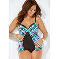 thumbnail image 2 of Swimsuits for All Faux Flyaway Underwire Tankini Set, 2 of 5
