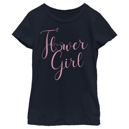 Girl s Mickey & Friends Daisy Flower Girl Graphic Tee Navy Blue Large