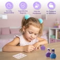 thumbnail image 4 of Maquillaje Infantil KUROMI para Niñas, Set de Cosméticos con 5 Brillos Labiales, 5 Esmaltes Desprendibles, Calcomanías para Uñas, Sabor Frutal, Ideal como Regalo Seguro y Lavable, 4 of 7
