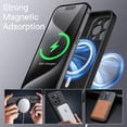 thumbnail image 3 of JETech Magnetic Silicone Case for iPhone 15 Pro Max 6.7-Inch, Compatible with MagSafe, Phone Cover with Camera Lens Full Protection (Black), 3 of 6