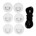 thumbnail image 2 of 6Pcs D- Pad Patch & Elastic Rope for Kayak Canoe Inflatable Surfboard Marine Boat Surfboard Paddleboard - White, 2 of 8