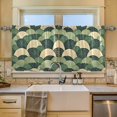 thumbnail image 2 of Yayeee Kitchen Curtains Set of 2 Light Filtering 57"x36" Over Sink Window Panels, Green Abstract Shapes, 2 of 7