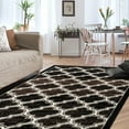 thumbnail image 4 of 8' X 10' Black Geometric Stain Resistant Area Rug, 4 of 8