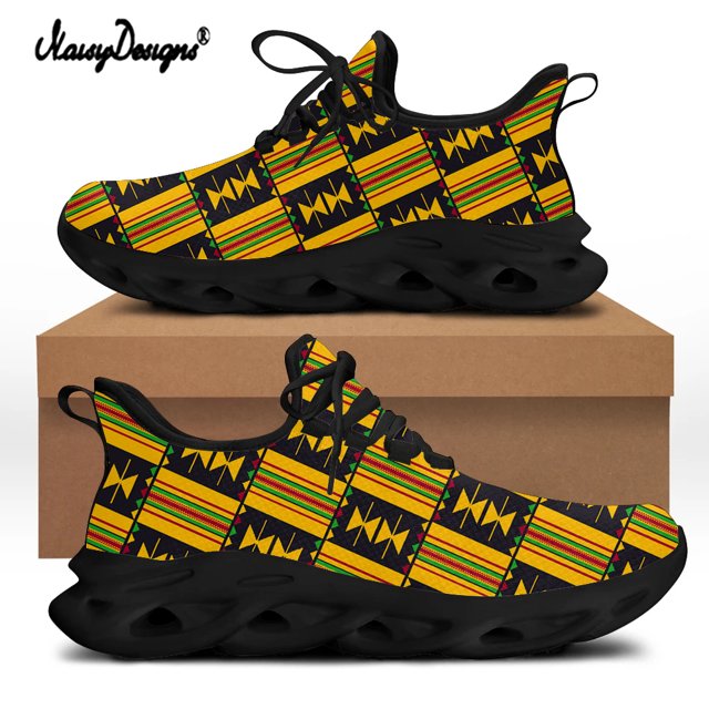 Noisydesigns - Zapatillas deportivas transpirables de malla de aire para hombre, talla 48, con estampados geométricos africanos, ligeras e informales para verano