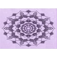 thumbnail image 1 of Ahgly Company Machine Washable Indoor Rectangle Transitional Purple Flower Purple Area Rugs, 7' x 9', 1 of 7