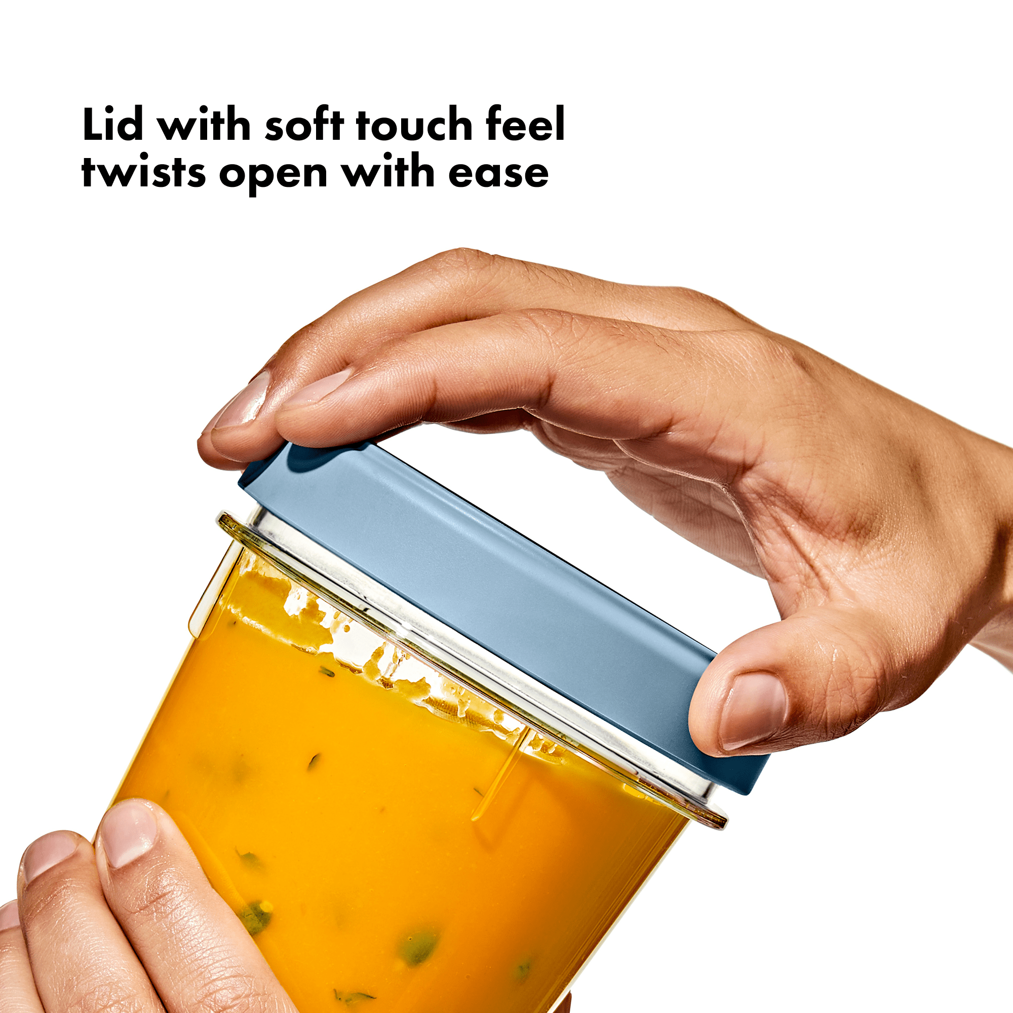 OXO Twist & Stack 12-oz Lunch Prep Container, 2-Pack, Ocean Blue
