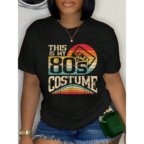 Vintage 80s Outfit Women Men This is My 80's Costume Party T-Shirt