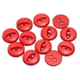 thumbnail image 1 of Uxcell 12 piezas 20L botones de costura redondos rojos de 12.5 mm 1/2" resina de 2 agujeros botón de repuesto para decoración de manualidades, 1 of 6
