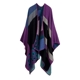 thumbnail image 1 of Capa tipo poncho tipo chal con bloques de colores para mujer, de talla grande, con abertura frontal, suéter largo de invierno, 1 of 5
