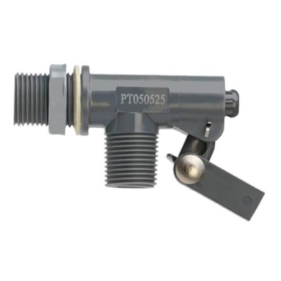 Kerick Float Valve,1/2 In,PVC,Bulkhead Mount PT050525