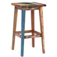 thumbnail image 2 of Marina Del Rey Square Barstool Made from Recycled Teak Wood Boats, 2 of 5