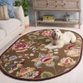 thumbnail image 3 of Safavieh Chelsea Hayleigh Bordered Wool Area Rug, Brown, 4'6" x 6'6" Oval, 3 of 12