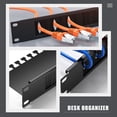 thumbnail image 2 of HOMEMAXS  Network Cabinet Cable Organizer Desk Organisers Cord Organizers Office Black, 2 of 8