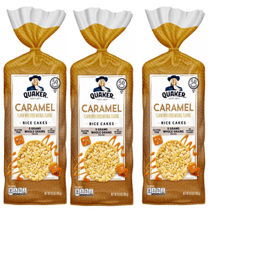 Quaker Caramel Corn Gluten Free Rice Cakes - 6.5oz pack of 3